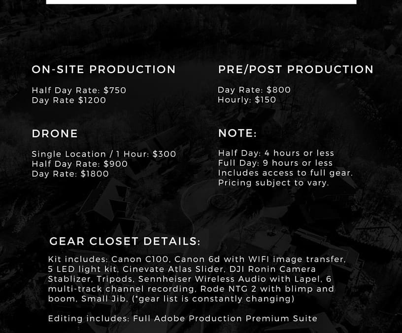 Rate Card – How Much Do Video Production Companies Charge