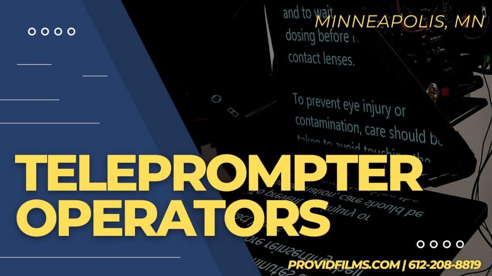 Teleprompter Operators in Minneapolis MN 6122088819 Camera