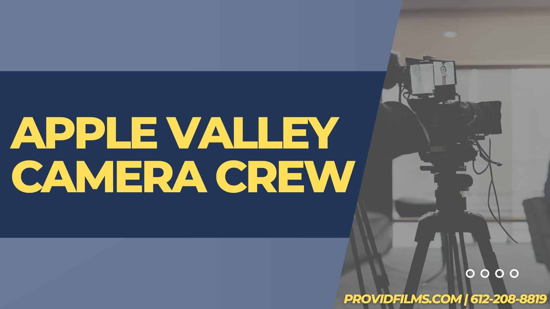 Graphic of a video camera with the text saying "Apple Valley Camera Crew"
