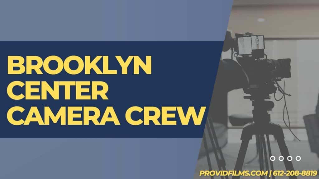 Graphic of a video camera with the text saying "Brooklyn Center Camera Crew"