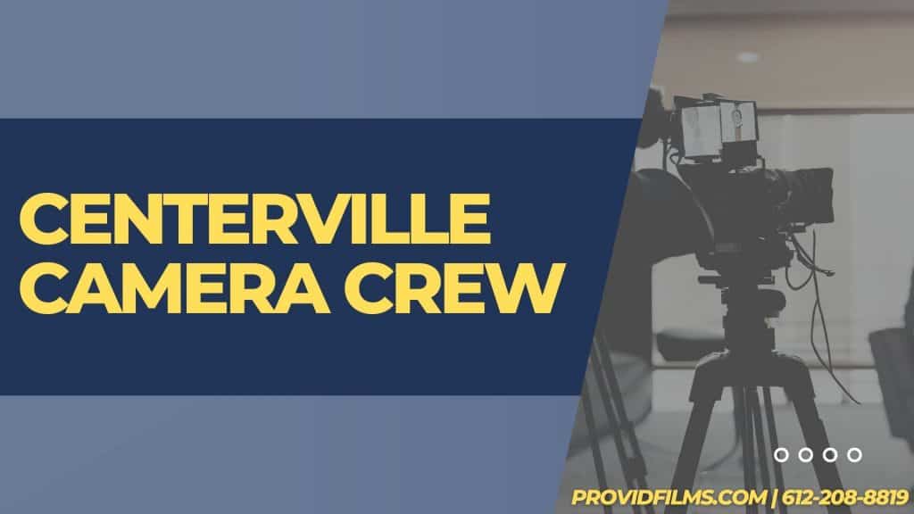 Graphic of a video camera with the text saying "Centerville Camera Crew"