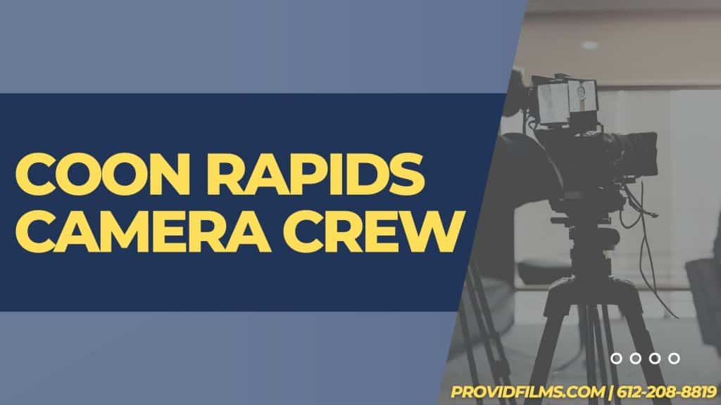 Graphic of a video camera with the text saying "Coon Rapids Camera Crew"