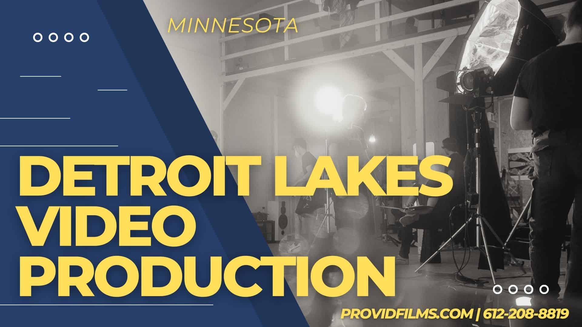 Graphic of a video camera with the text saying "Detroit Lakes Video Production"