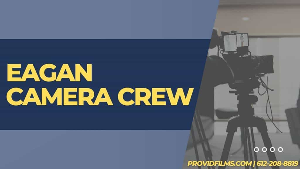 Graphic of a video camera with the text saying "Eagan Camera Crew"