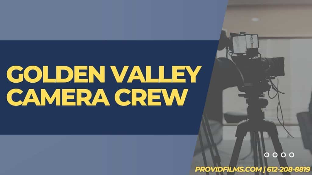Graphic of a video camera with the text saying "Golden Valley Camera Crew"
