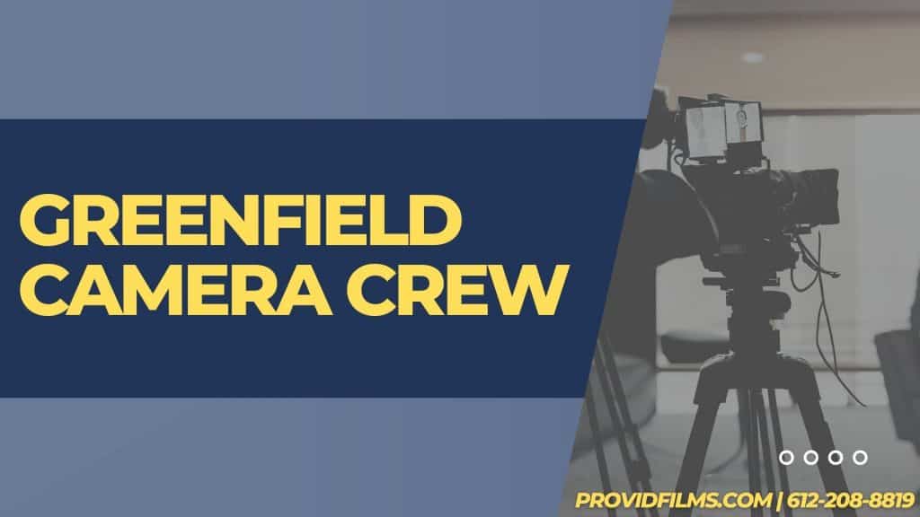 Graphic of a video camera with the text saying "Greenfield Camera Crew"