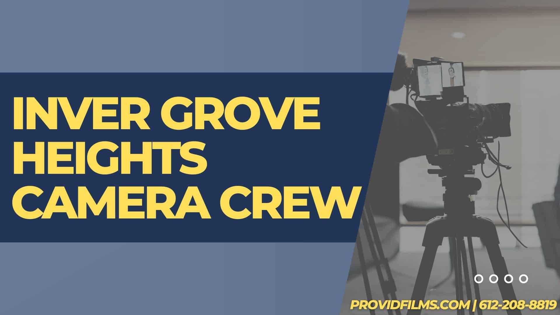 Graphic of a video camera with the text saying "Inver Grove Heights  Camera Crew"