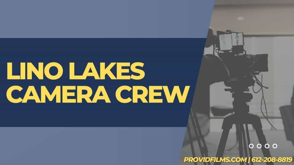 Graphic of a video camera with the text saying "Lino Lakes Camera Crew"