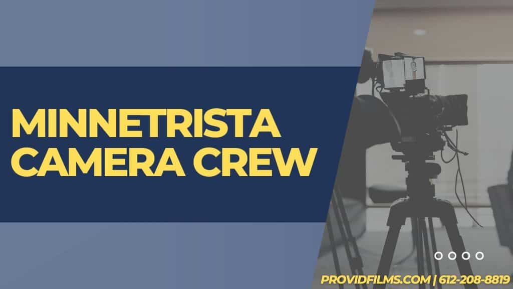 Graphic of a video camera with the text saying "Minnetrista Camera Crew"