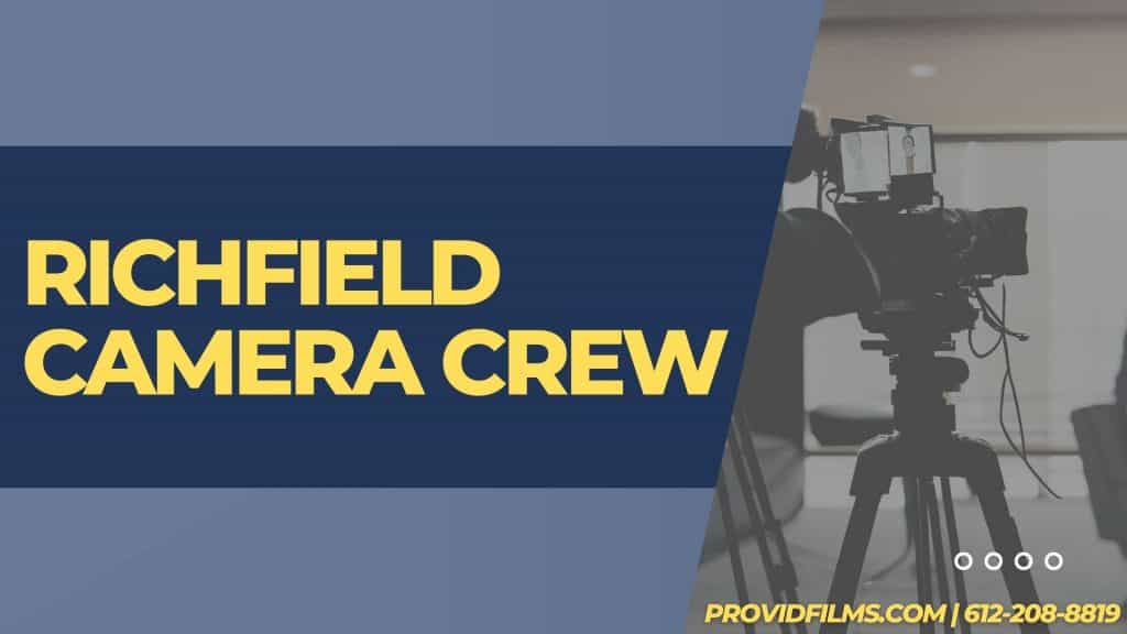 Graphic of a video camera with the text saying "Richfield Camera Crew"