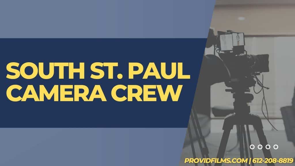 Graphic of a video camera with the text saying "South St. Paul Camera Crew"