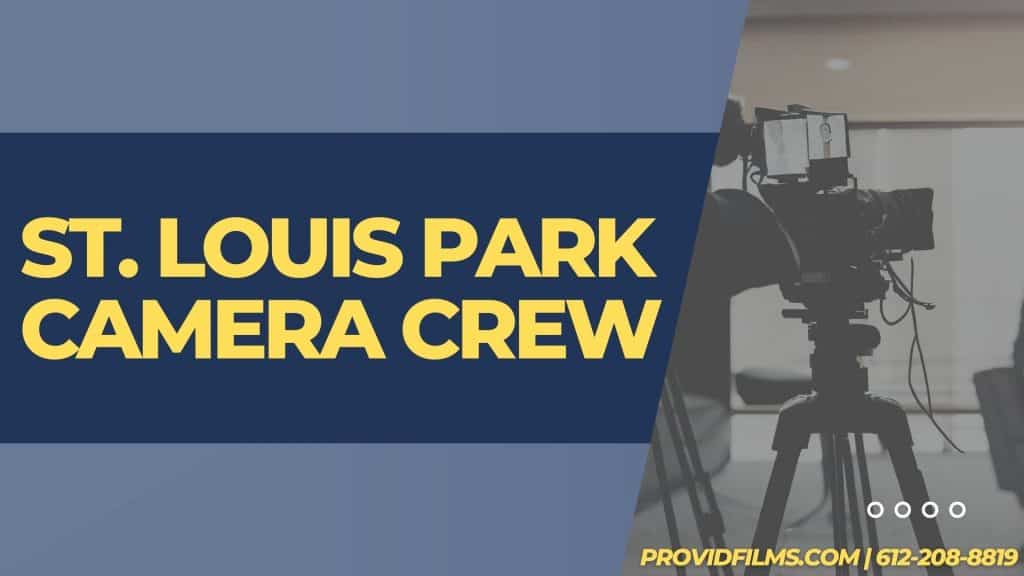 Graphic of a video camera with the text saying "St. Louis Park Camera Crew"