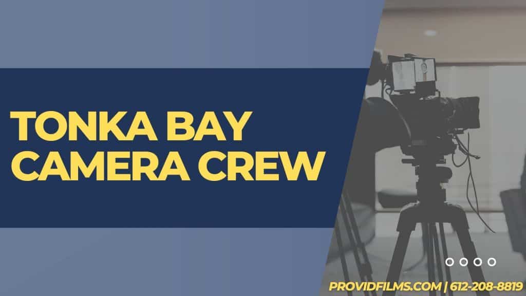 Graphic of a video camera with the text saying "Tonka Bay Camera Crew"