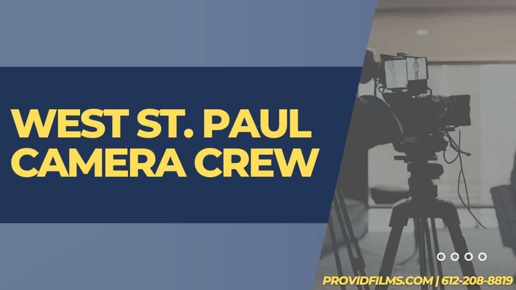 Graphic of a video camera with the text saying "West St. Paul Camera Crew"