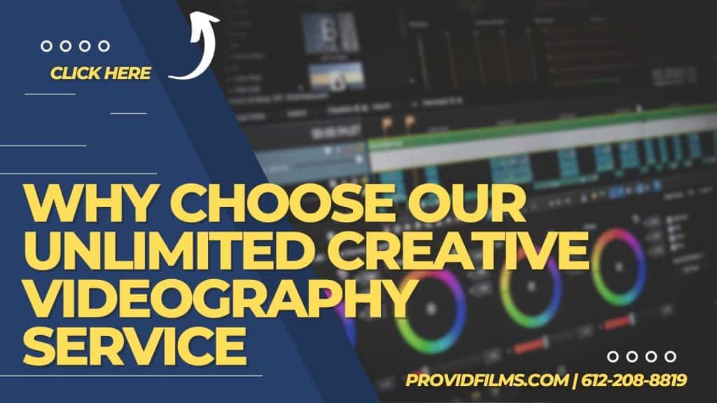 Graphic of a Video Editing Computer Monitor with the text saying "Why Choose Our Unlimited Creative Videography Service"